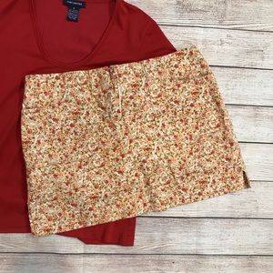 Vintage Express Floral mini skirt
